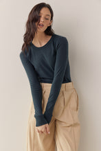 Load image into Gallery viewer, Wool tencel blend crew neck top
