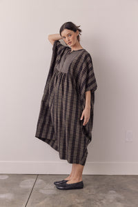 Pullover cotton linen blend easy dress
