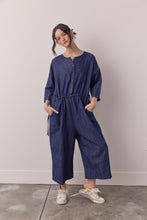 Load image into Gallery viewer, Denim button down jumpsuit
