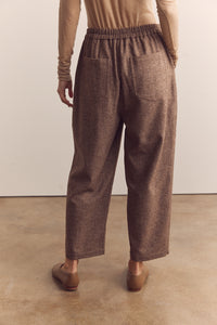 Wool blend baby herringbone pants