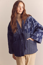 Load image into Gallery viewer, Patched quilted denim jacket
