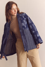 Load image into Gallery viewer, Patched quilted denim jacket
