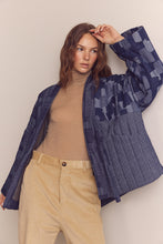 Load image into Gallery viewer, Patched quilted denim jacket
