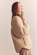 Load image into Gallery viewer, Wool blend shepherd reversible cardigan
