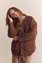 Load image into Gallery viewer, Wool blend shepherd reversible cardigan
