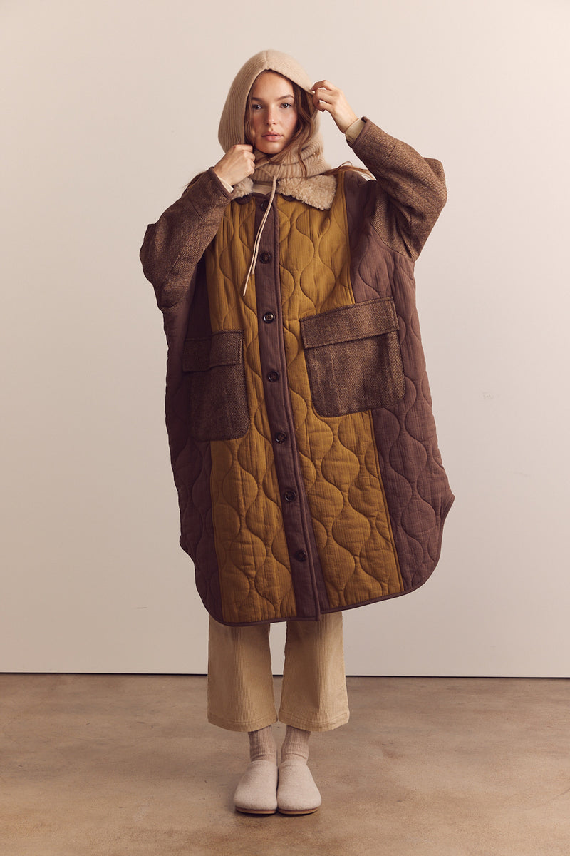 Amente Quilted Fur Collar Coat – amente