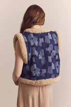 Load image into Gallery viewer, Shepherd lined  patched  denim vest
