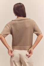 Load image into Gallery viewer, Collar textured sweater top
