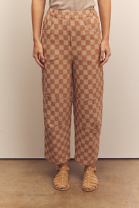 Gingham easy pants