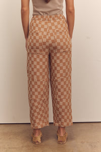 Gingham easy pants