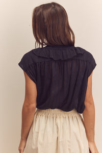 Ruffled collar blouse