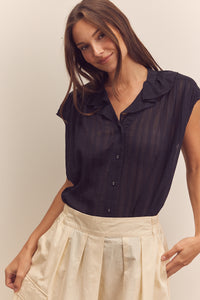 Ruffled collar blouse
