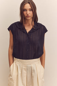 Ruffled collar blouse