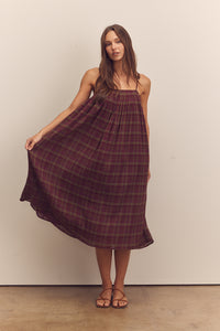 Pleated knee cami dress