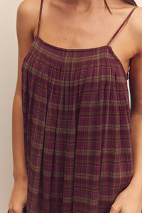 Pleated knee cami dress