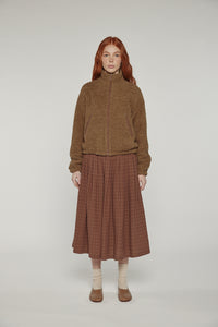Wool high-neck bomber jacket