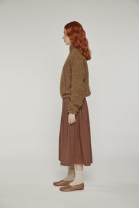Wool high-neck bomber jacket