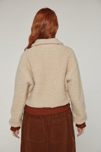 Load image into Gallery viewer, Wool blend ribbed short bomber jacket
