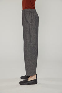 Wool blend herringbone pants