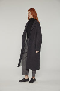 Cocoon sleeve maxi coat