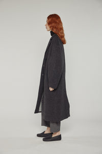 Cocoon sleeve maxi coat
