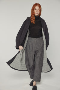 Cocoon sleeve maxi coat
