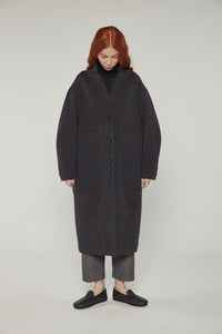 Cocoon sleeve maxi coat