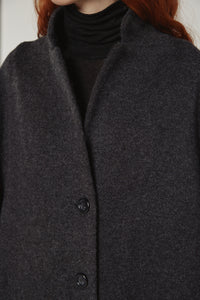 Cocoon sleeve maxi coat