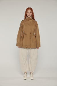 Tie waist utility jacket