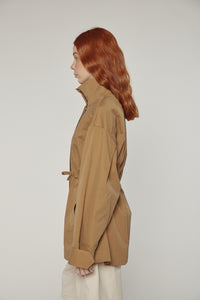 Tie waist utility jacket