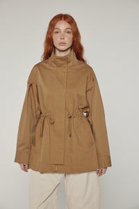 Tie waist utility jacket