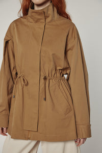 Tie waist utility jacket