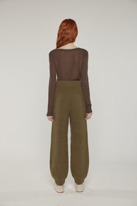 Cashmere wool blend sweater pants