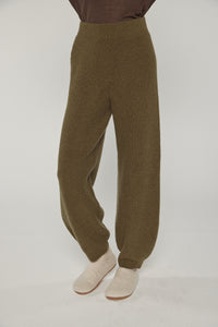 Cashmere wool blend sweater pants