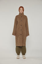 Load image into Gallery viewer, Wool high-neck maxi coat
