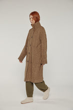 Load image into Gallery viewer, Wool high-neck maxi coat
