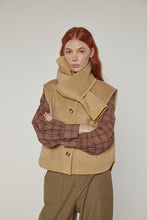 Load image into Gallery viewer, Wool-blended scarf vest
