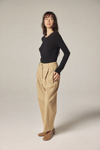 Wool blend lightweight knit top