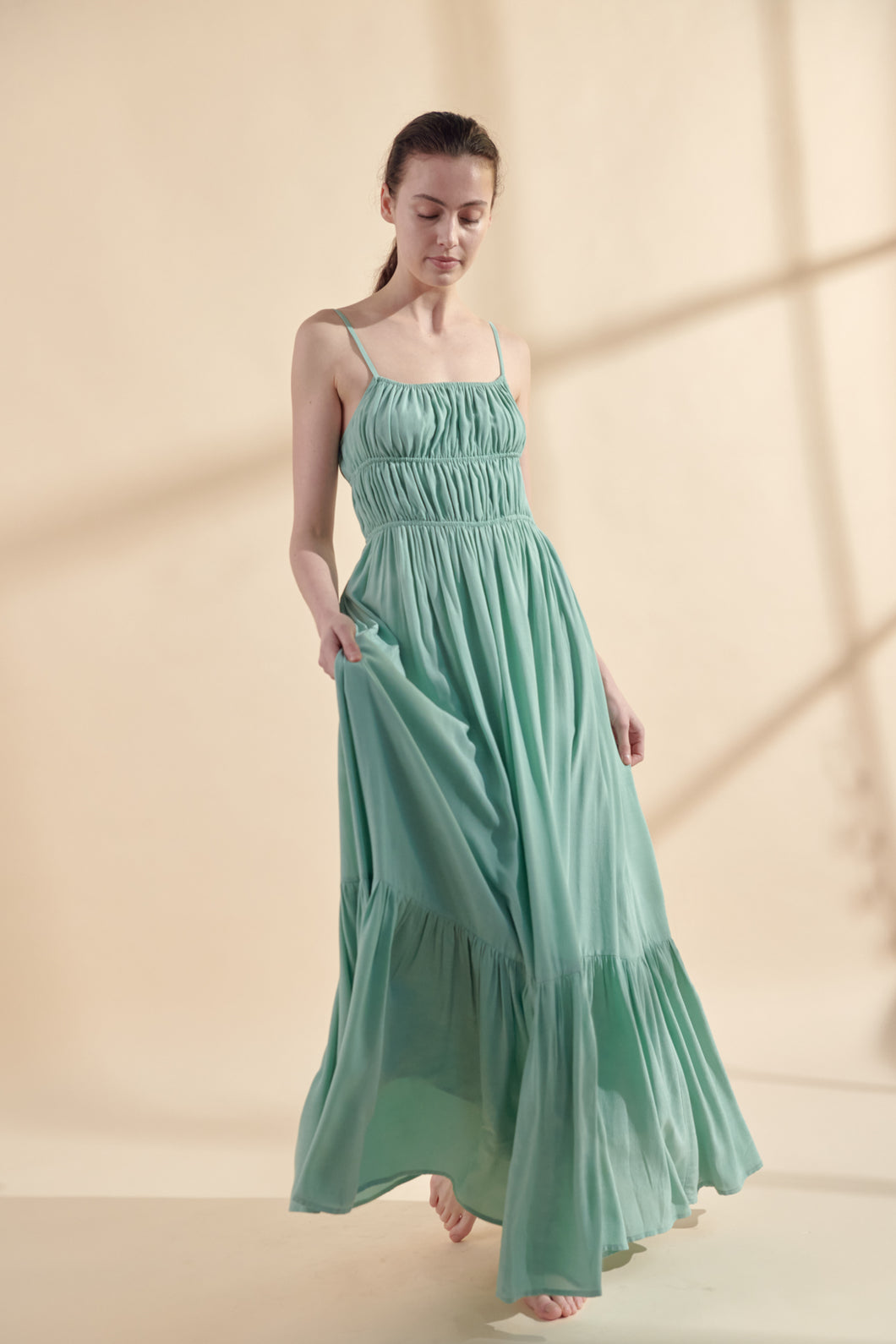 Flounce cami maxi dress