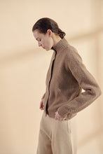 Load image into Gallery viewer, Wool high neck sweater cardigan
