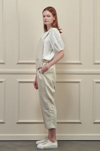 Linen overall pants