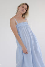 Load image into Gallery viewer, Gingham linen wide leg jumpsuit
