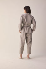 Load image into Gallery viewer, Tie waist  wool robe jacket
