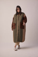 Load image into Gallery viewer, Patch quilted wool cotton coat
