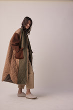 Load image into Gallery viewer, Patch quilted wool cotton coat
