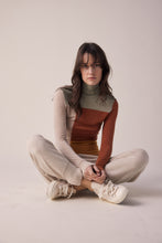 Load image into Gallery viewer, Color block lightweight knit turtleneck
