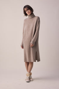 Wool Turtleneck midi dress