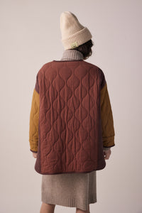Cotton patch quilted jacket
