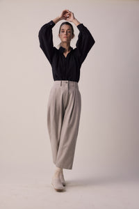 Taped ankle wool pants