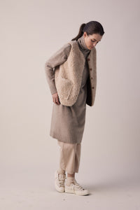 Wool Turtleneck midi dress